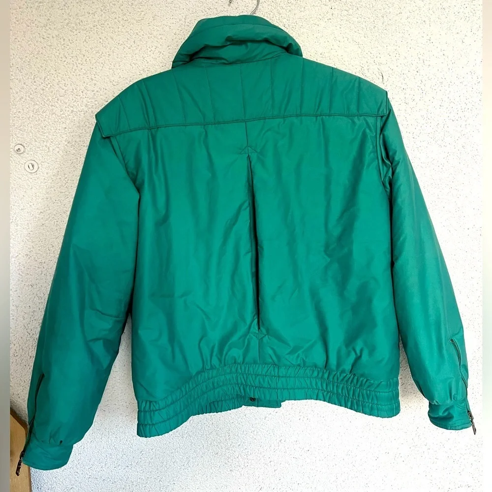 Bogner womens ski jacket size 10 emerald green vintage style bomber jacket